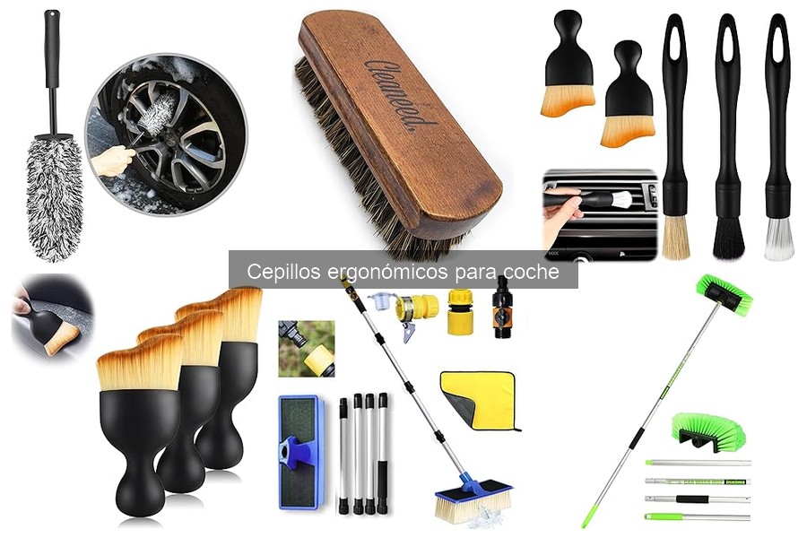 Mejora la limpieza con cepillos ergonómicos para coche
