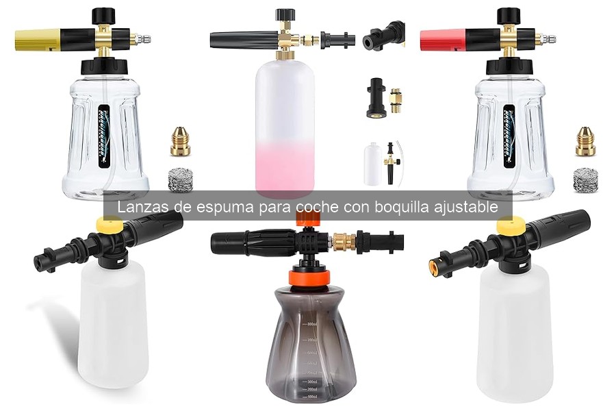 Mejores boquillas ajustables para lanzas de espuma de coche