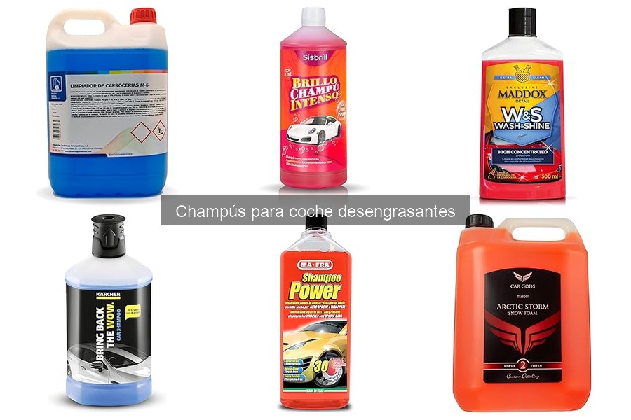 Mejores champús desengrasantes para coches en 2023