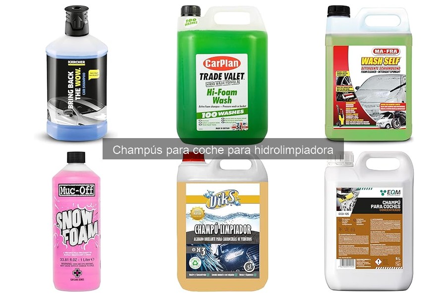 Mejores champús para coche en hidrolimpiadora 2023