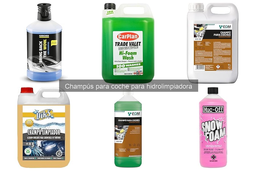 Mejores champús para coche para hidrolimpiadora: comparativa