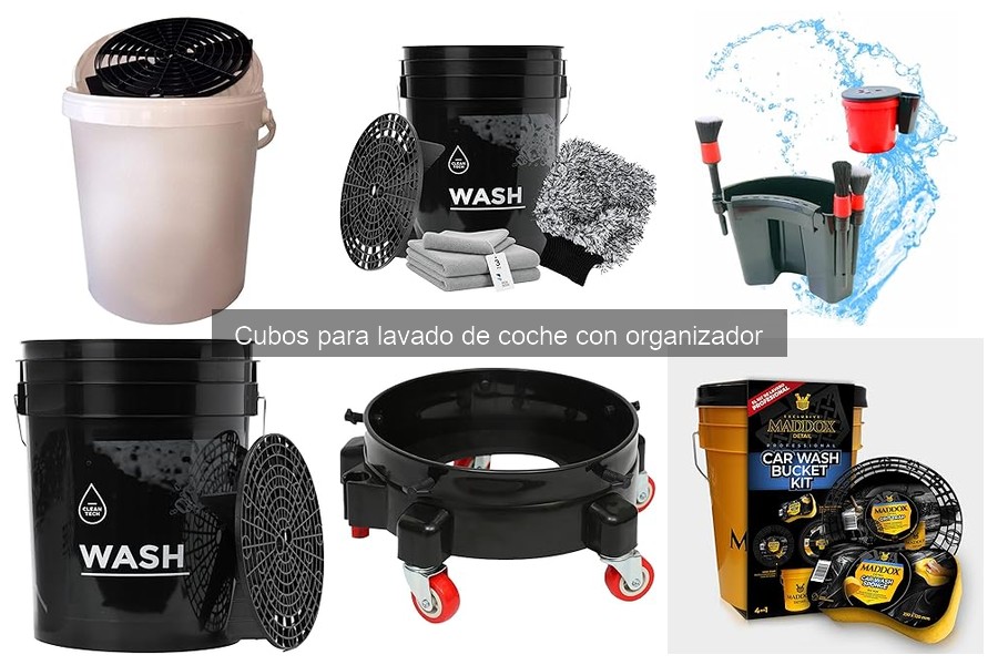 Mejores cubos para lavado de coche con organizador 2023