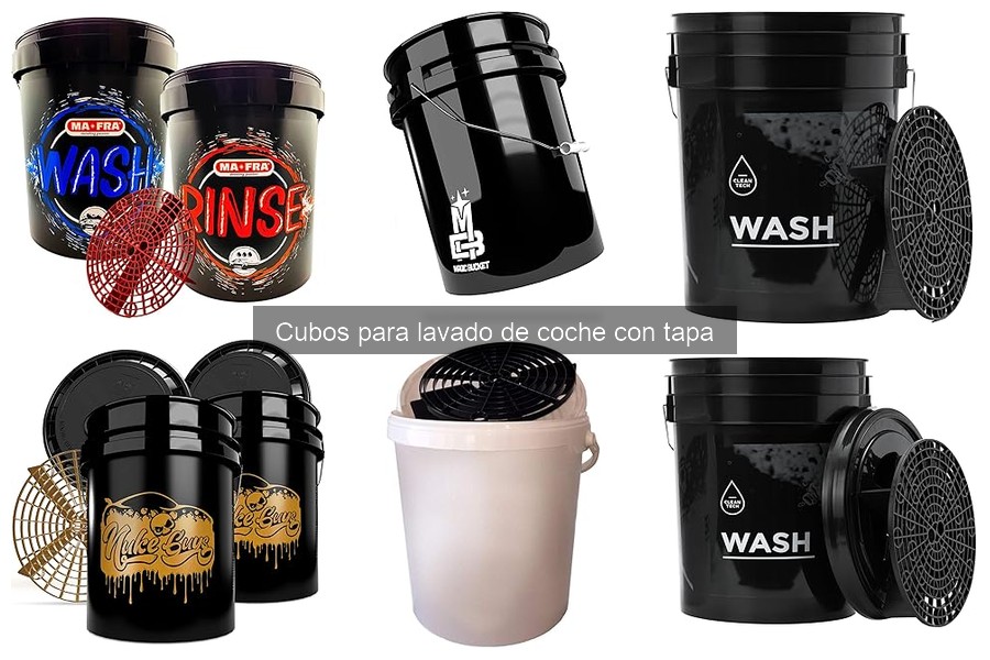 Mejores cubos para lavado de coche con tapa en 2023