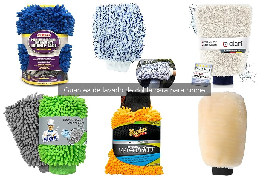 Mejores guantes de lavado de doble cara para coches deportivos