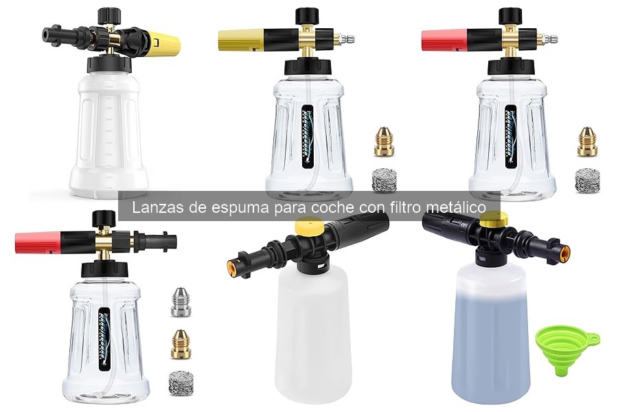 Mejores lanzas de espuma para coche con filtro metálico