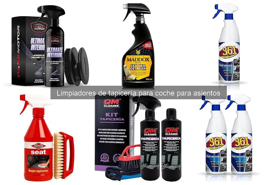 Mejores limpiadores de tapicería para manchas difíciles en coches
