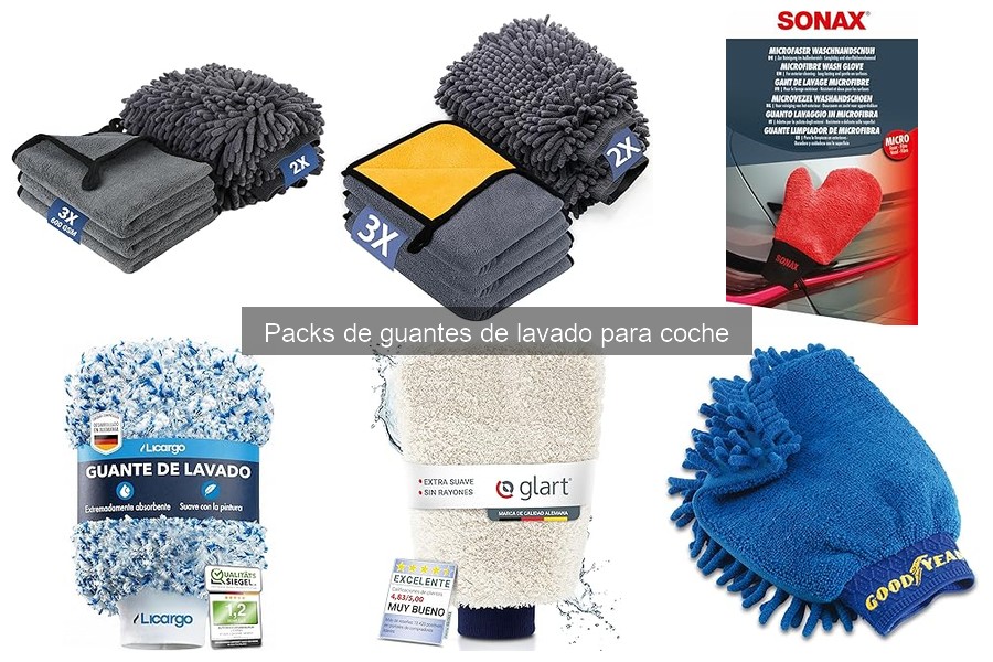 Mejores packs de guantes de lavado para coche en Amazon
