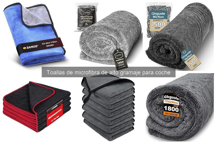 Mejores toallas de microfibra de alto gramaje para coche