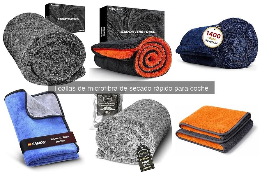 Mejores toallas de microfibra de secado rápido para coche