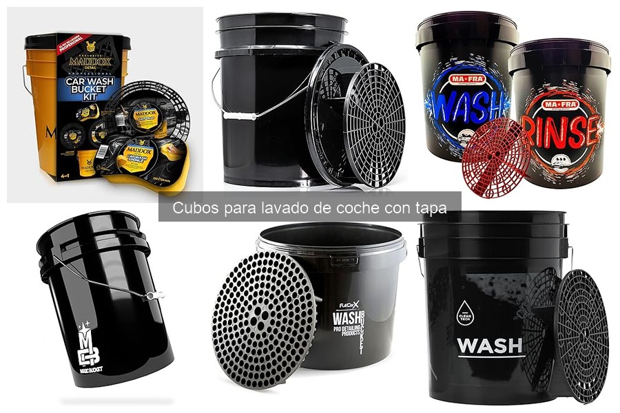 Opiniones de cubos para lavado de coche con tapa