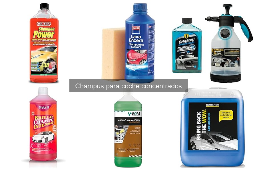 Problemas comunes al usar champús concentrados para coche