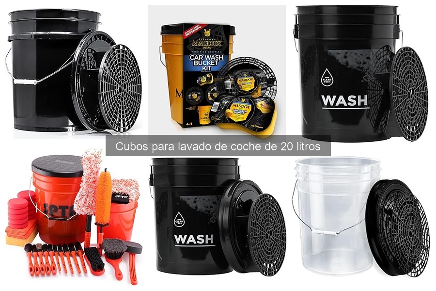 ¿Qué es un cubo de lavado de coche de 20 litros?