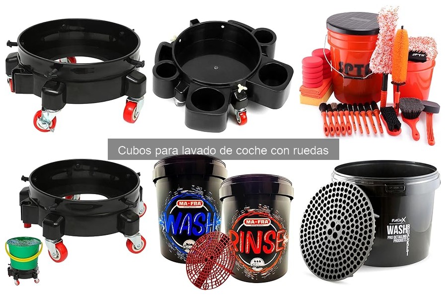 ¿Qué es un cubo para lavado de coche con ruedas?