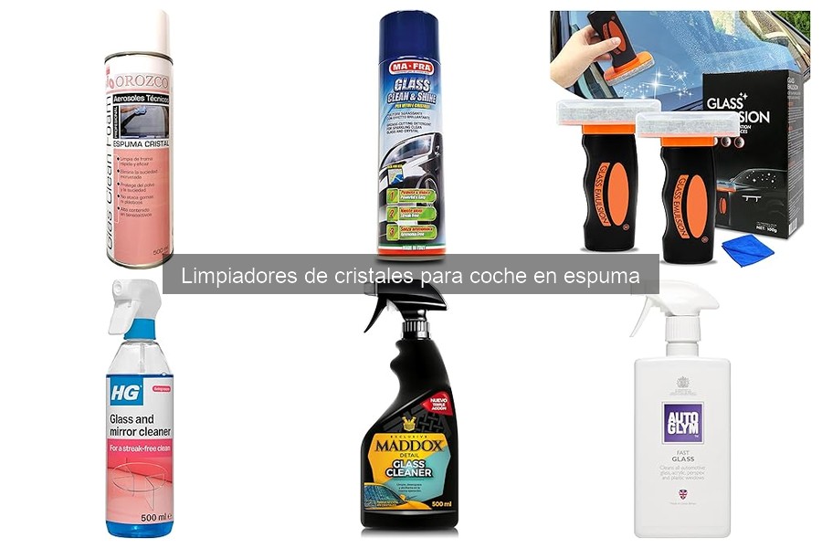 ¿Qué es un limpiador de cristales en espuma para coche?