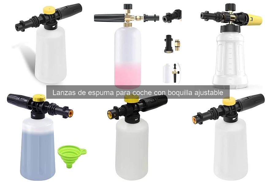¿Qué es una lanza de espuma para coche con boquilla ajustable?