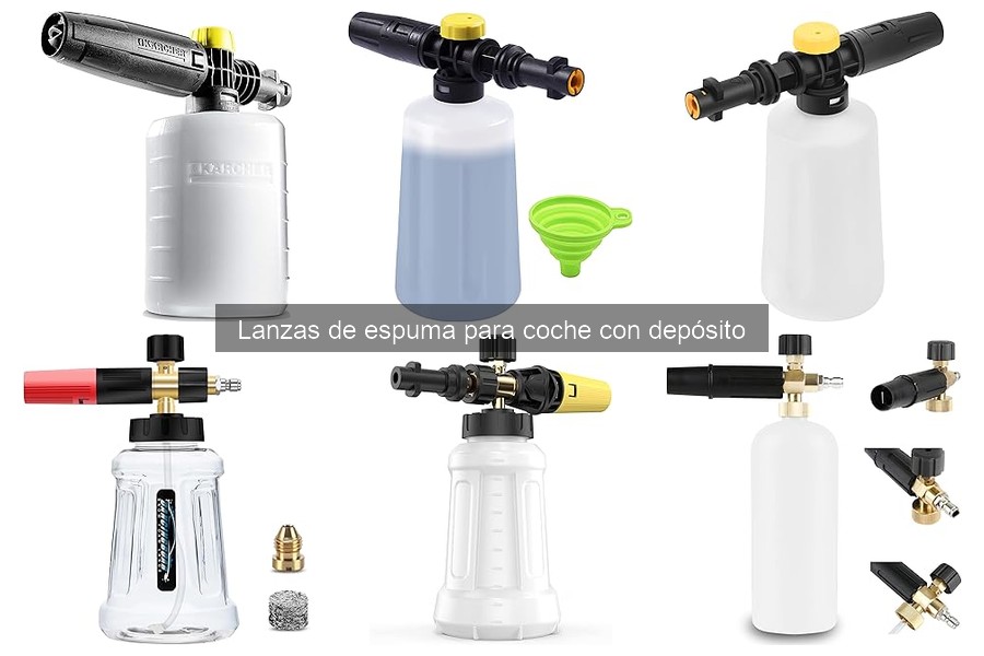 ¿Qué es una lanza de espuma para coche con depósito?