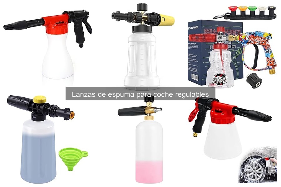 ¿Qué es una lanza de espuma regulable para coche?