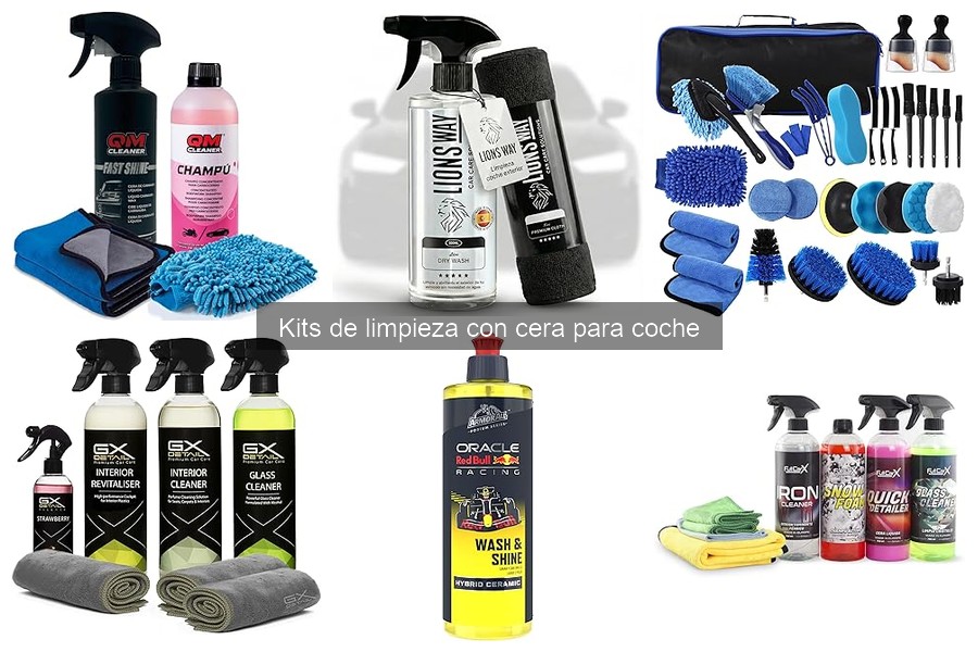 ¿Qué incluye un kit de limpieza con cera para coche?