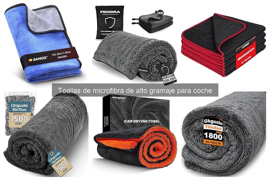 ¿Qué son las toallas de microfibra de alto gramaje para coche?