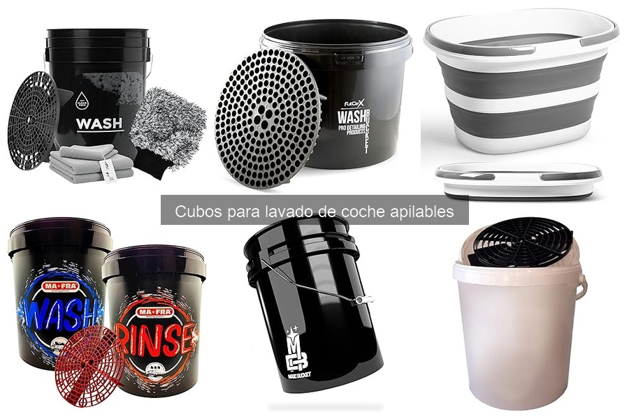 ¿Qué son los cubos apilables para el lavado de coche?