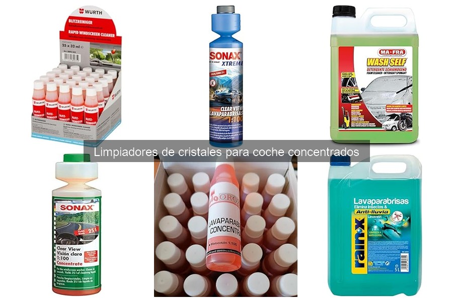 ¿Qué son los limpiadores de cristales concentrados para coche?