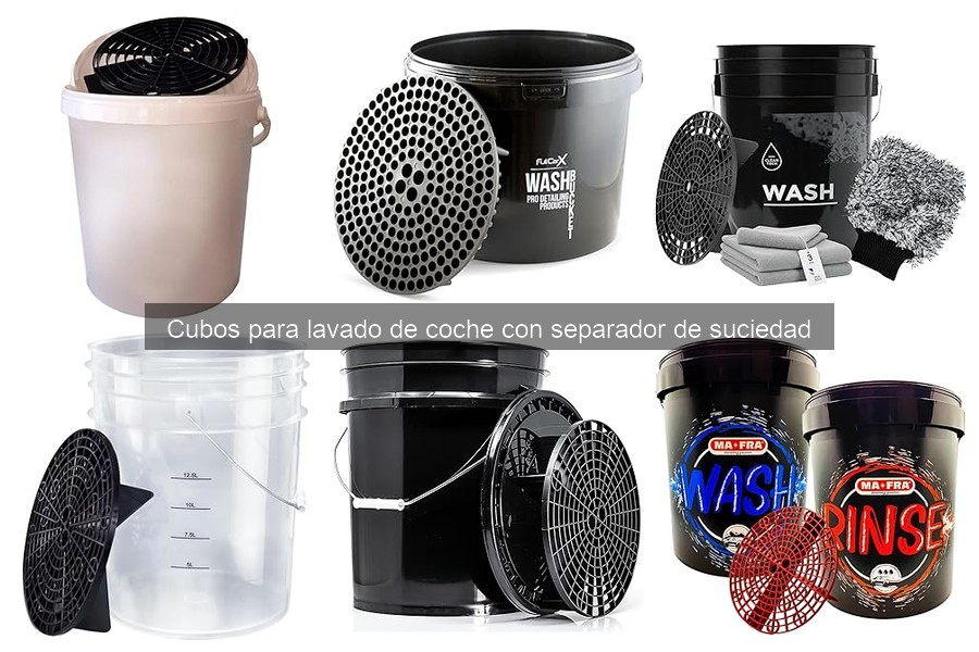 Reseñas de cubos para lavado de coche con separador de suciedad