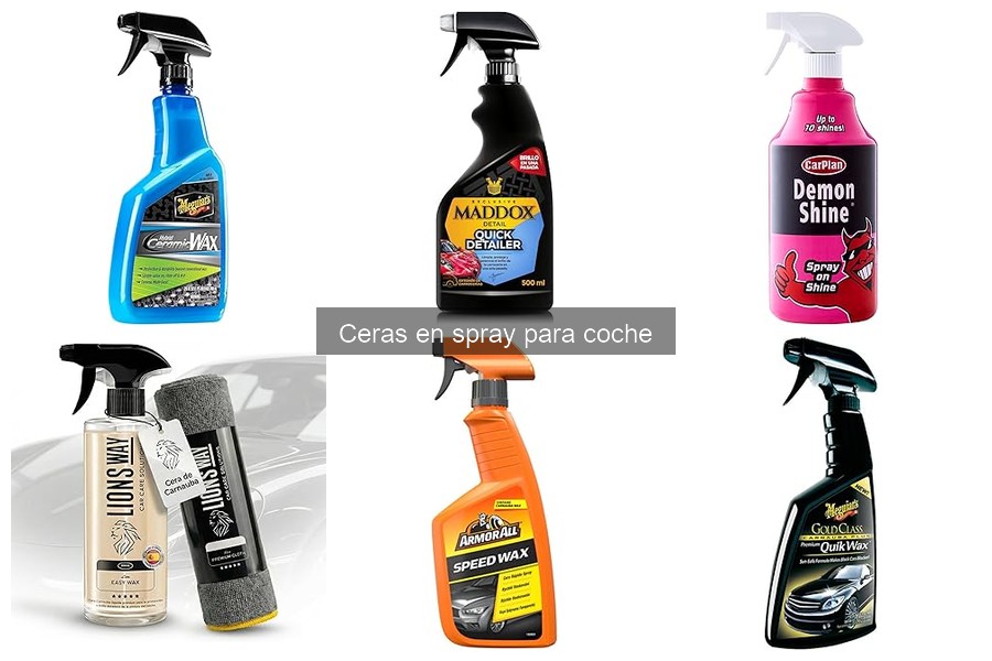 Tipos de ceras en spray para coche: guía completa