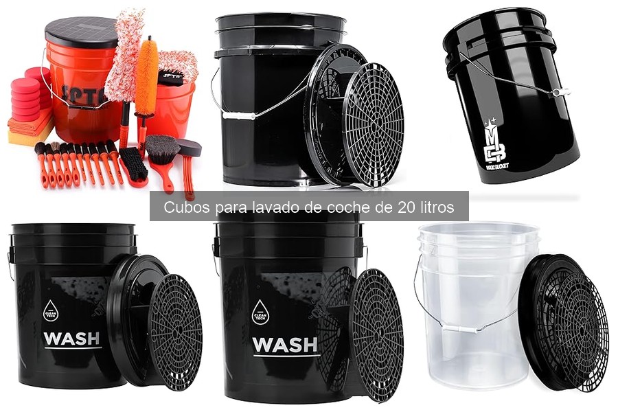 Tipos de cubos para lavado de coche de 20 litros