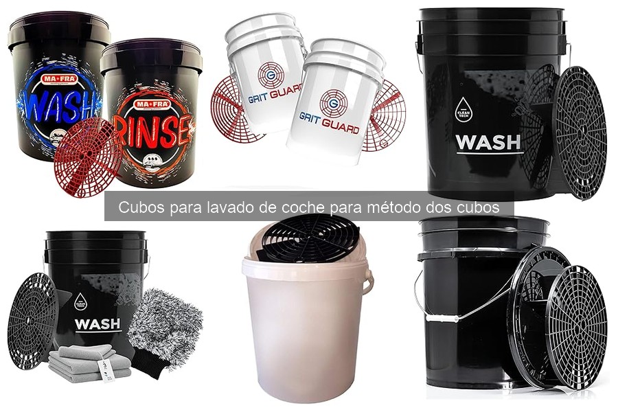 Tipos de cubos para lavado de coche y sus características