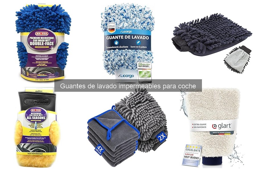 Tipos de guantes de lavado impermeables para coche