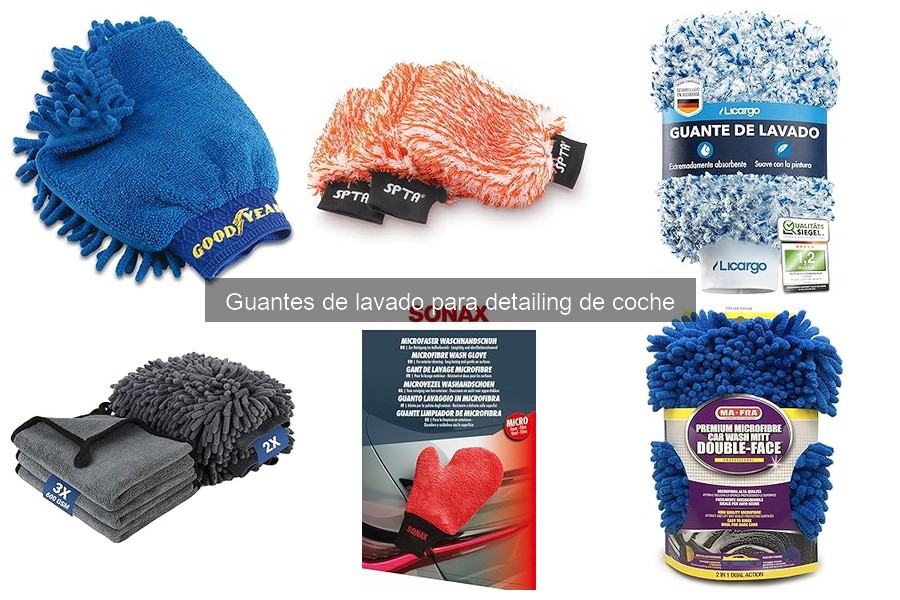 Tipos de guantes de lavado para coches y sus usos