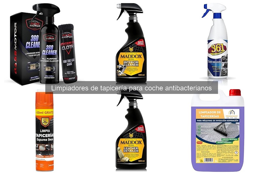 Tipos de limpiadores antibacterianos de tapicería para coche