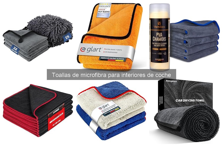 Tipos de toallas de microfibra para interiores de coche