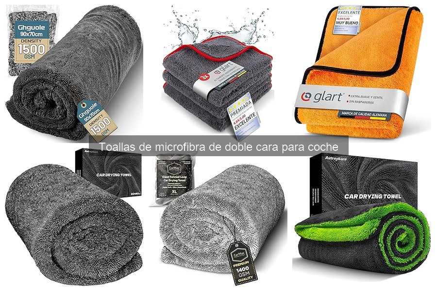 Toallas de microfibra de doble cara para la limpieza de coches
